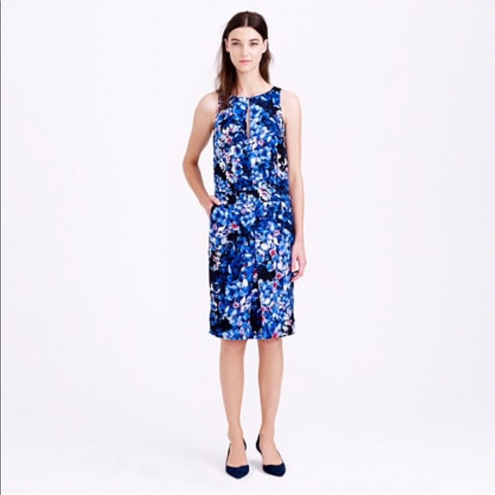 J Crew Collection inky floral dress